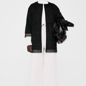 NWT! Zara Women’s Black Faux Suede Jacket Size XS